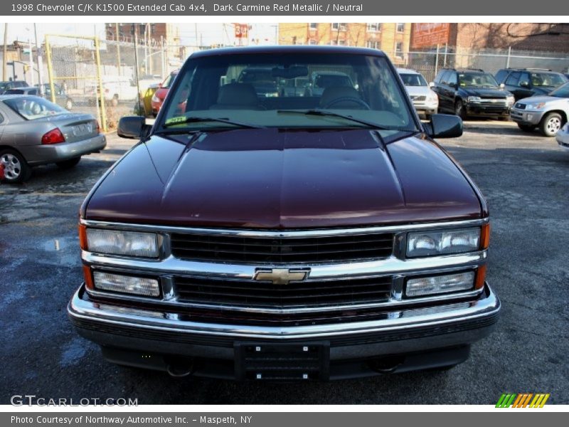 Dark Carmine Red Metallic / Neutral 1998 Chevrolet C/K K1500 Extended Cab 4x4