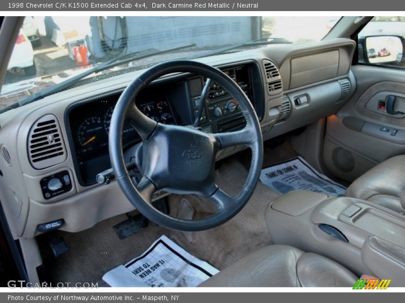 Dark Carmine Red Metallic / Neutral 1998 Chevrolet C/K K1500 Extended Cab 4x4