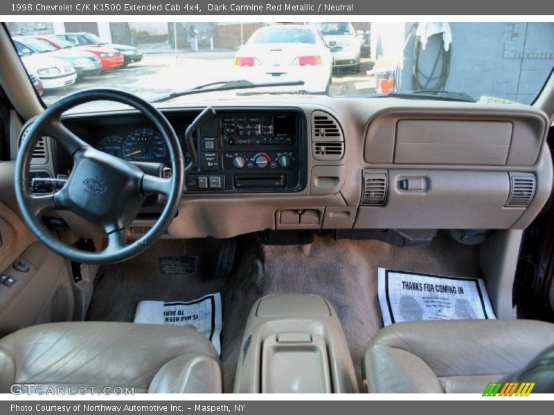 Dark Carmine Red Metallic / Neutral 1998 Chevrolet C/K K1500 Extended Cab 4x4