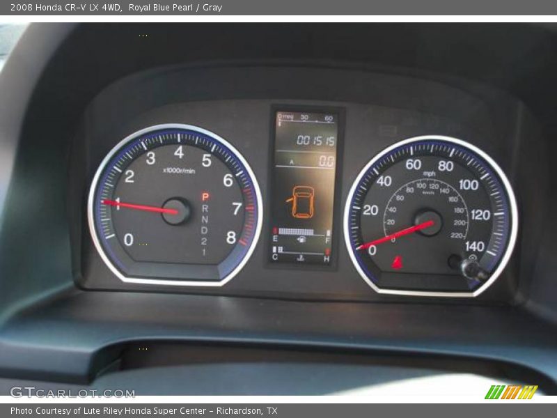 Royal Blue Pearl / Gray 2008 Honda CR-V LX 4WD