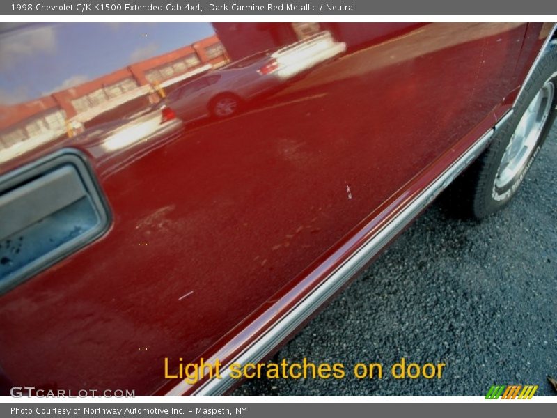 Dark Carmine Red Metallic / Neutral 1998 Chevrolet C/K K1500 Extended Cab 4x4