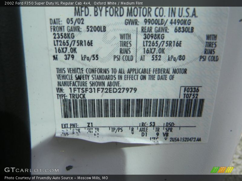 Z1 - 2002 Ford F350 Super Duty XL Regular Cab 4x4