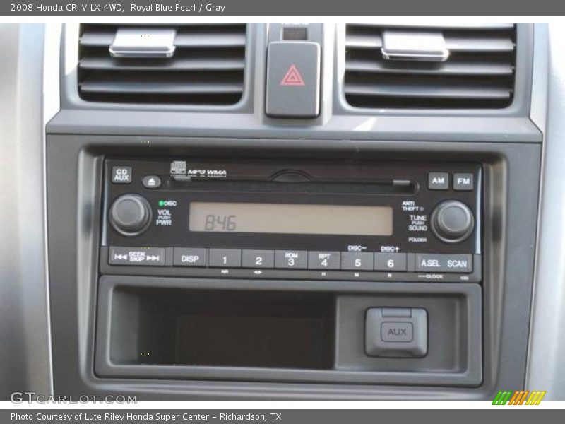 Royal Blue Pearl / Gray 2008 Honda CR-V LX 4WD
