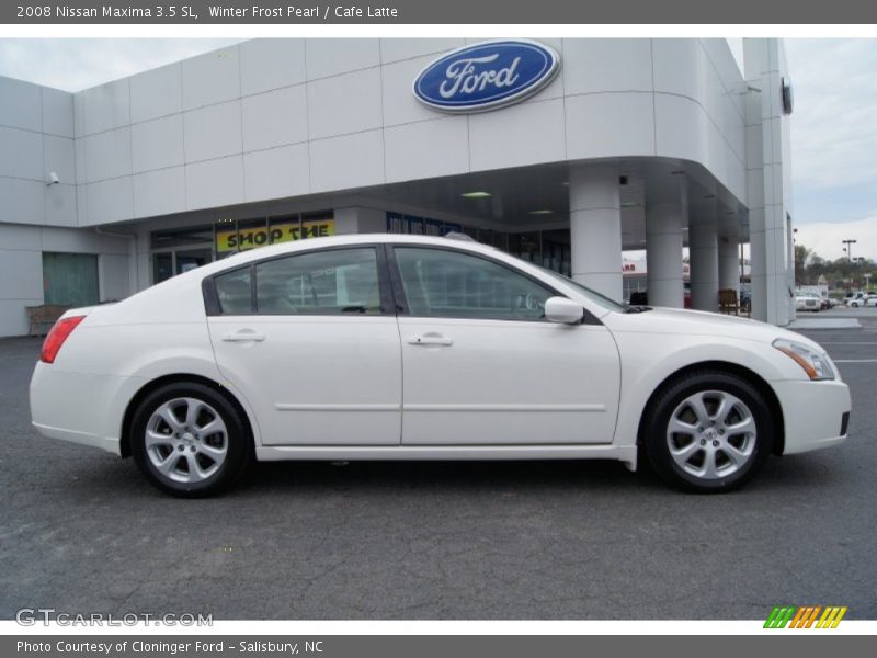 Winter Frost Pearl / Cafe Latte 2008 Nissan Maxima 3.5 SL
