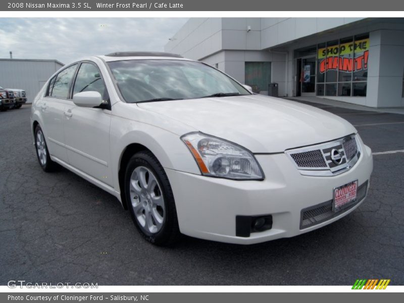 Winter Frost Pearl / Cafe Latte 2008 Nissan Maxima 3.5 SL