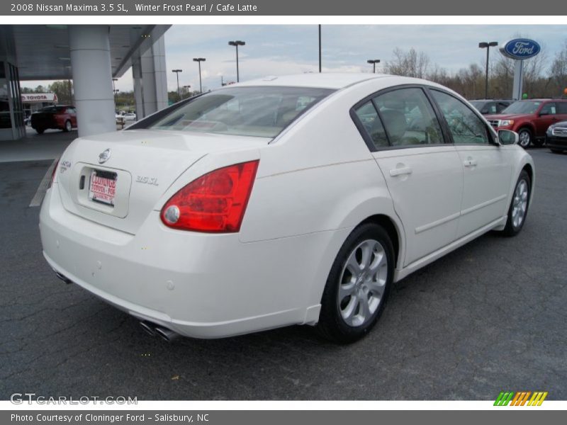 Winter Frost Pearl / Cafe Latte 2008 Nissan Maxima 3.5 SL