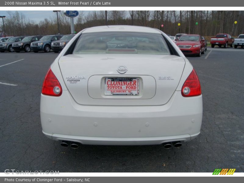Winter Frost Pearl / Cafe Latte 2008 Nissan Maxima 3.5 SL