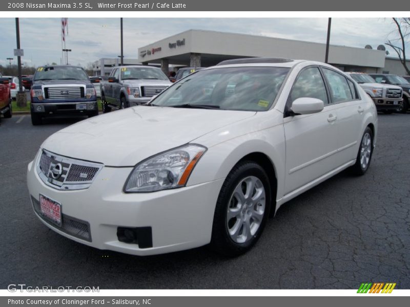 Winter Frost Pearl / Cafe Latte 2008 Nissan Maxima 3.5 SL