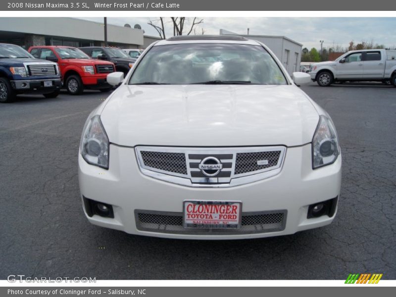 Winter Frost Pearl / Cafe Latte 2008 Nissan Maxima 3.5 SL