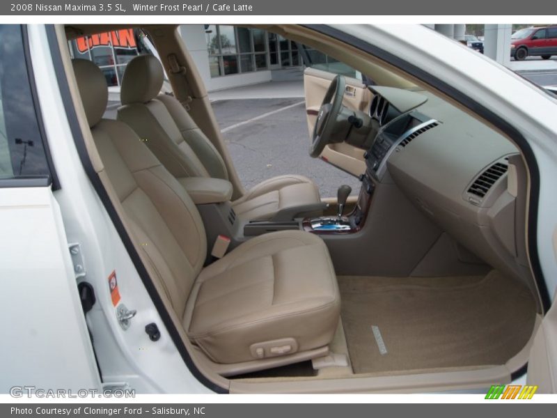 Winter Frost Pearl / Cafe Latte 2008 Nissan Maxima 3.5 SL