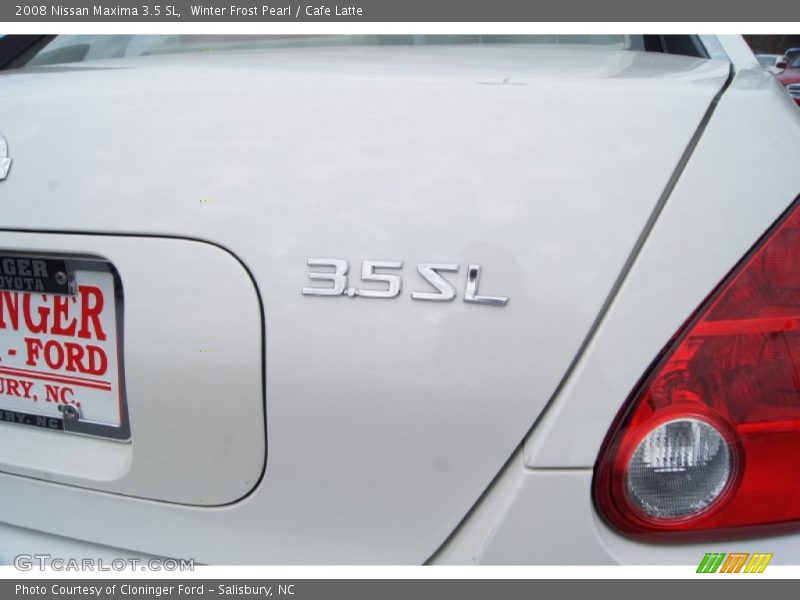 Winter Frost Pearl / Cafe Latte 2008 Nissan Maxima 3.5 SL