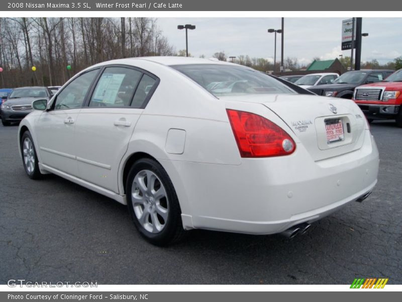 Winter Frost Pearl / Cafe Latte 2008 Nissan Maxima 3.5 SL