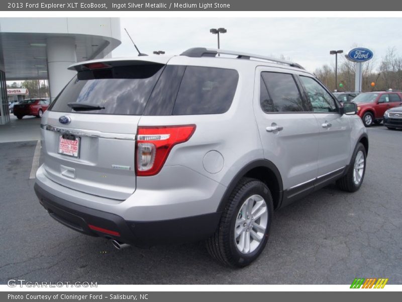 Ingot Silver Metallic / Medium Light Stone 2013 Ford Explorer XLT EcoBoost