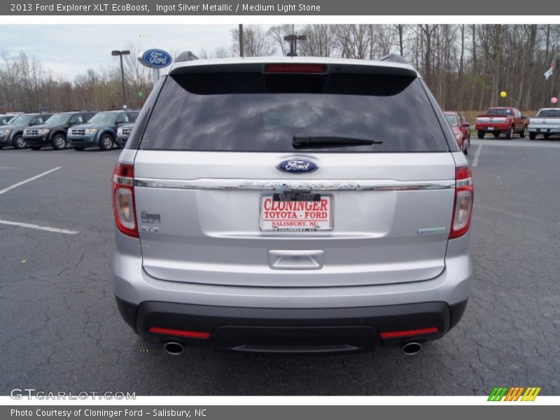 Ingot Silver Metallic / Medium Light Stone 2013 Ford Explorer XLT EcoBoost