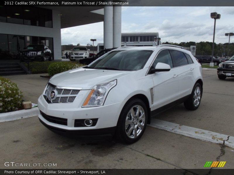 Platinum Ice Tricoat / Shale/Brownstone 2012 Cadillac SRX Performance