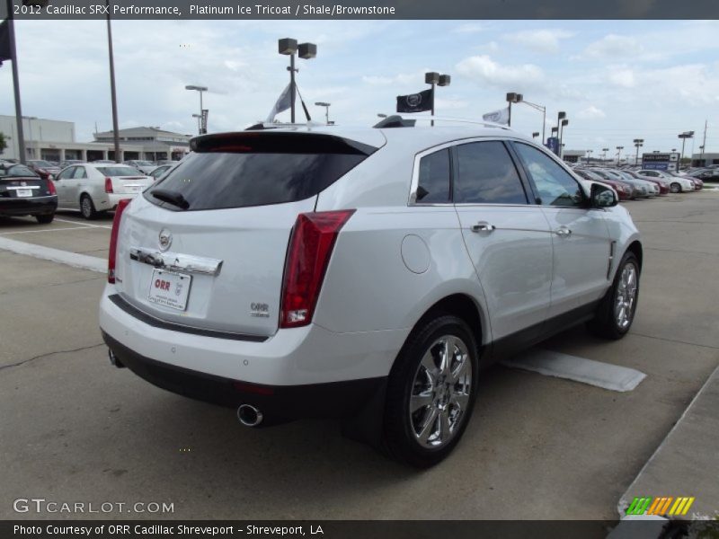 Platinum Ice Tricoat / Shale/Brownstone 2012 Cadillac SRX Performance