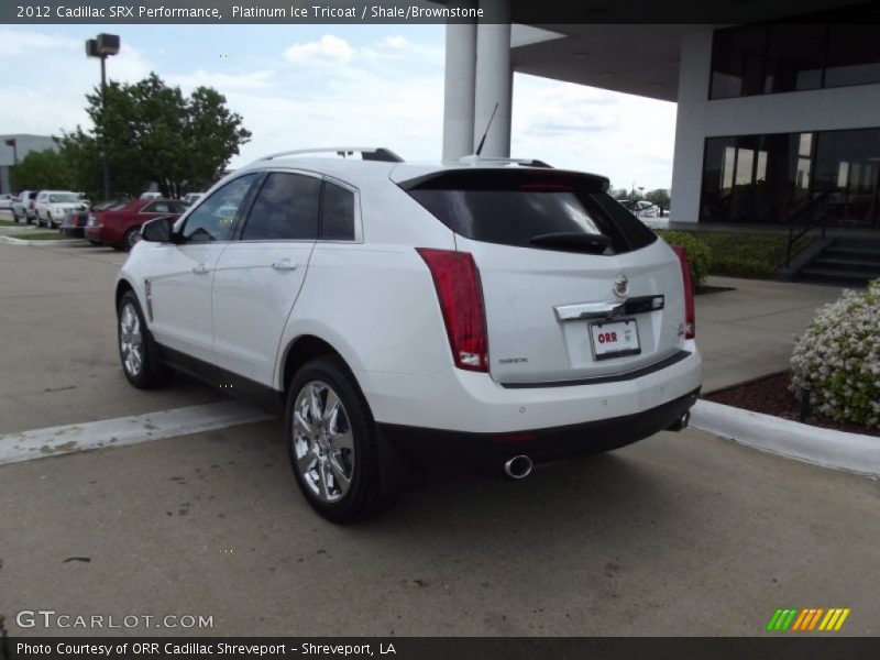Platinum Ice Tricoat / Shale/Brownstone 2012 Cadillac SRX Performance