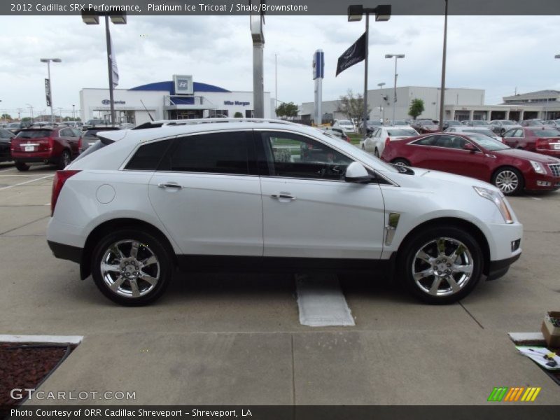 Platinum Ice Tricoat / Shale/Brownstone 2012 Cadillac SRX Performance