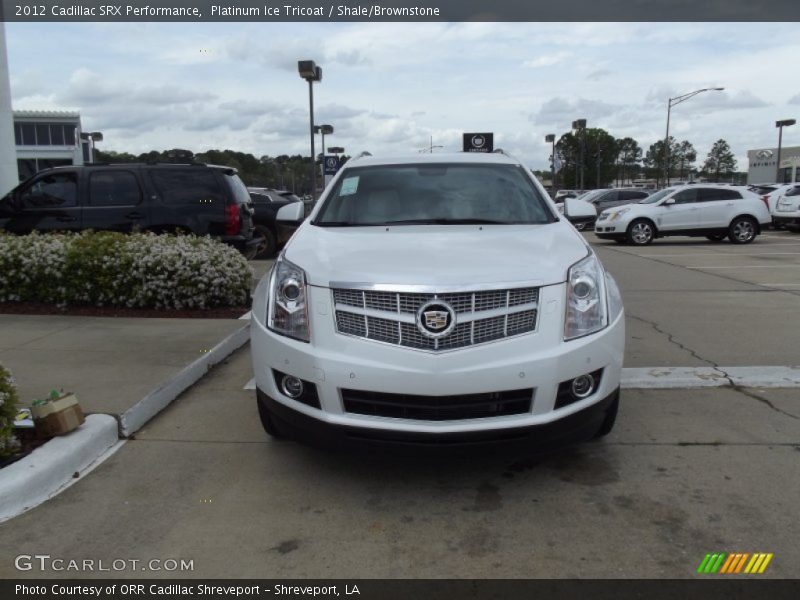 Platinum Ice Tricoat / Shale/Brownstone 2012 Cadillac SRX Performance