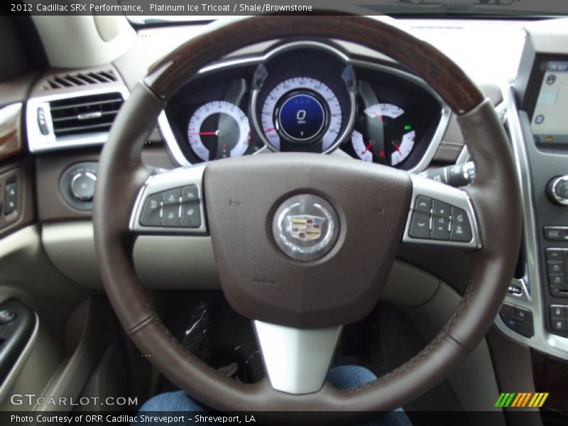 Platinum Ice Tricoat / Shale/Brownstone 2012 Cadillac SRX Performance