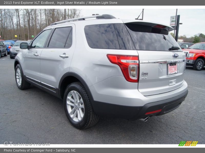 Ingot Silver Metallic / Medium Light Stone 2013 Ford Explorer XLT EcoBoost