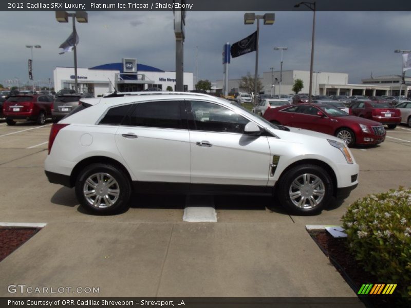 Platinum Ice Tricoat / Shale/Ebony 2012 Cadillac SRX Luxury