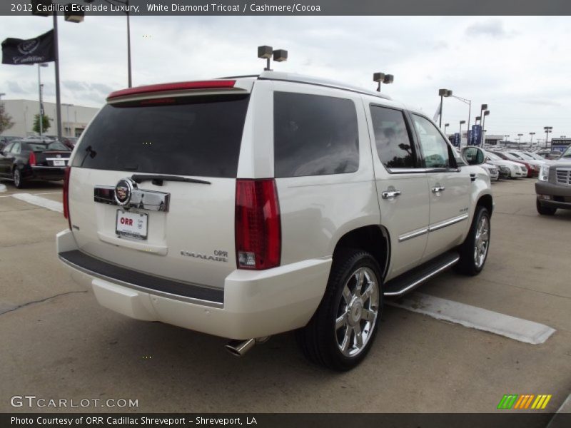 White Diamond Tricoat / Cashmere/Cocoa 2012 Cadillac Escalade Luxury