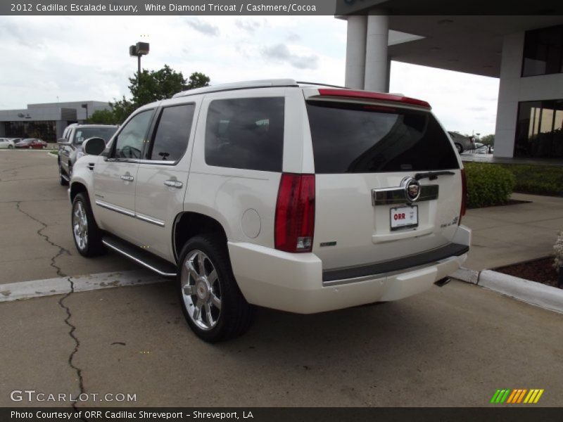 White Diamond Tricoat / Cashmere/Cocoa 2012 Cadillac Escalade Luxury