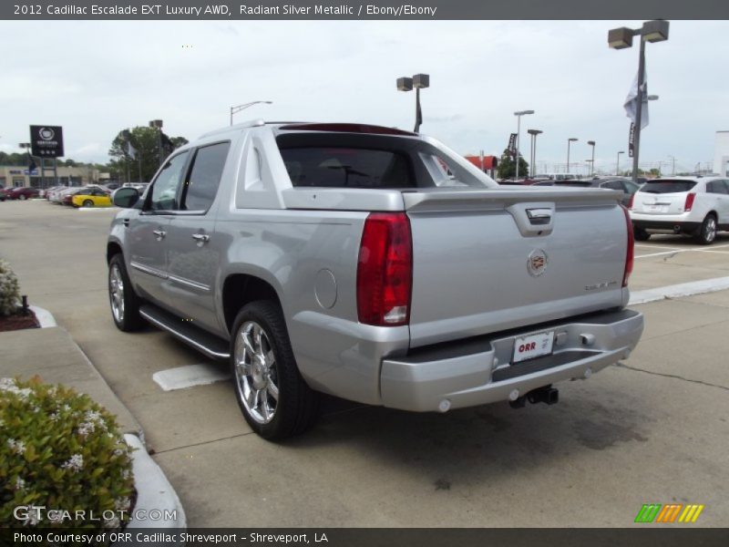 Radiant Silver Metallic / Ebony/Ebony 2012 Cadillac Escalade EXT Luxury AWD