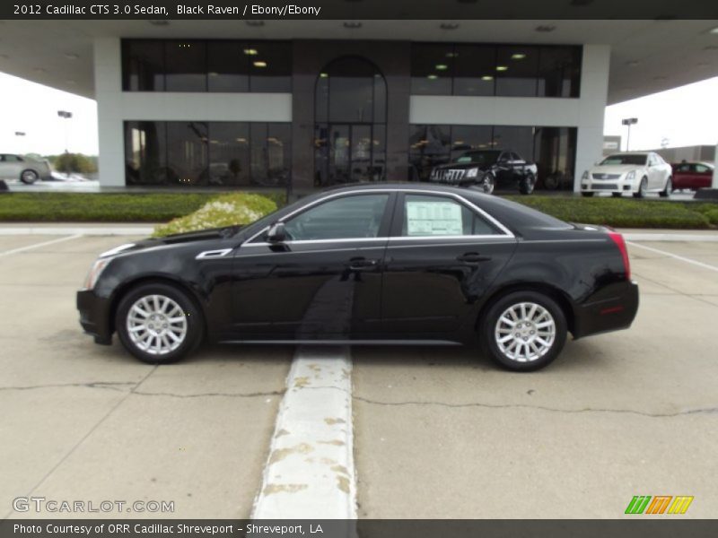 Black Raven / Ebony/Ebony 2012 Cadillac CTS 3.0 Sedan