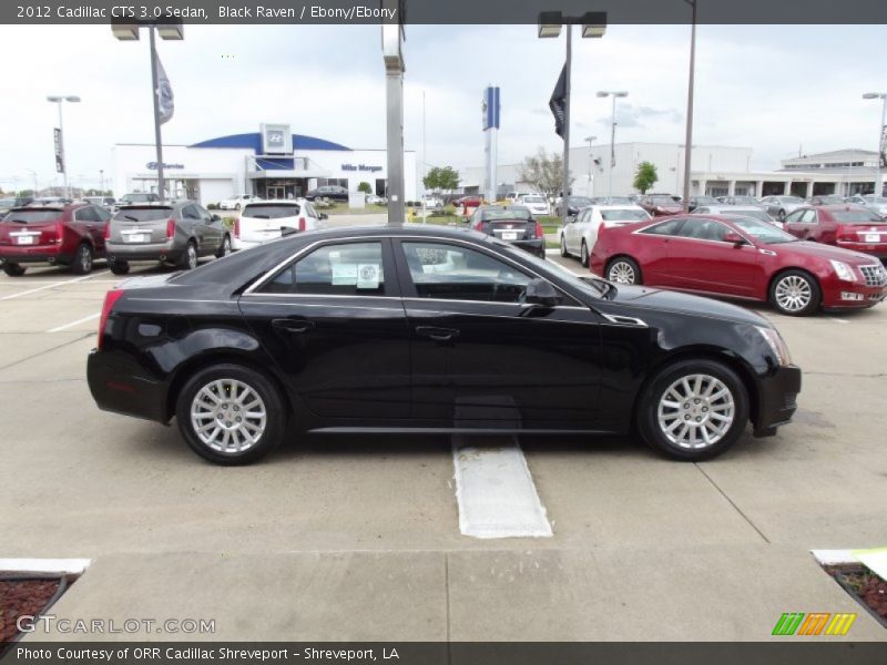 Black Raven / Ebony/Ebony 2012 Cadillac CTS 3.0 Sedan