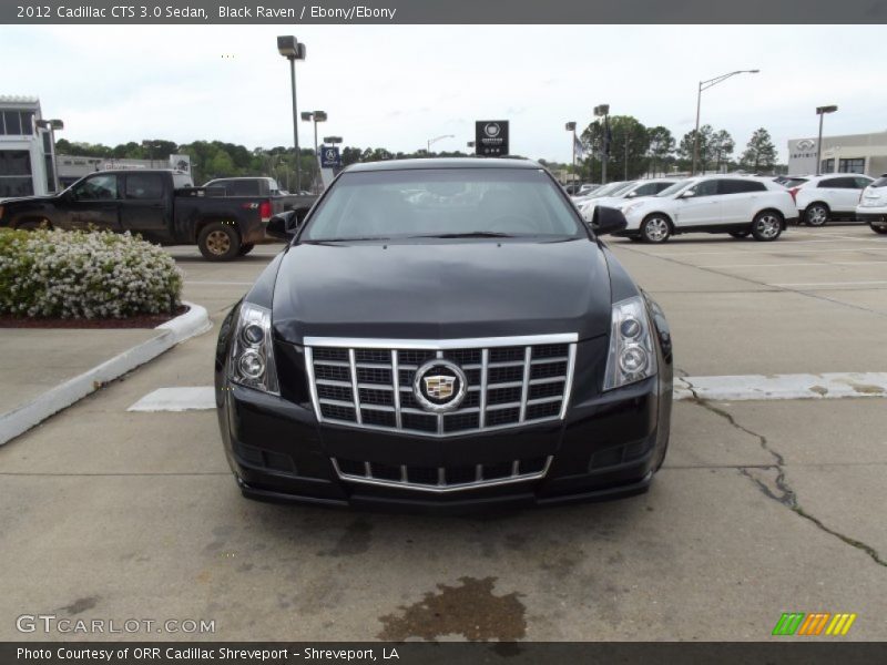 Black Raven / Ebony/Ebony 2012 Cadillac CTS 3.0 Sedan