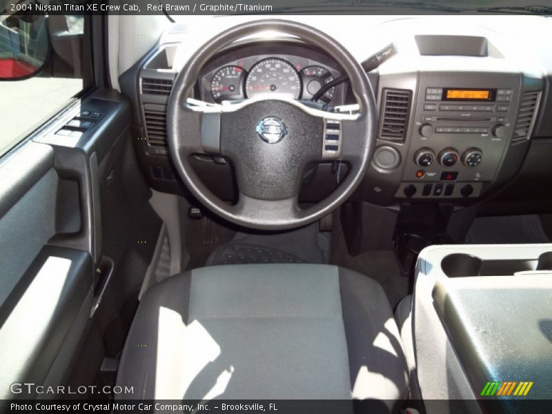 Red Brawn / Graphite/Titanium 2004 Nissan Titan XE Crew Cab