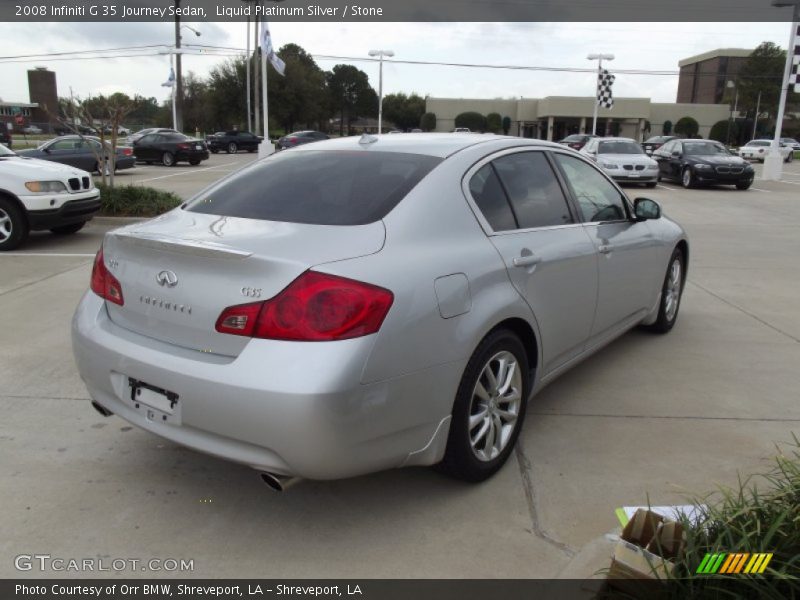 Liquid Platinum Silver / Stone 2008 Infiniti G 35 Journey Sedan