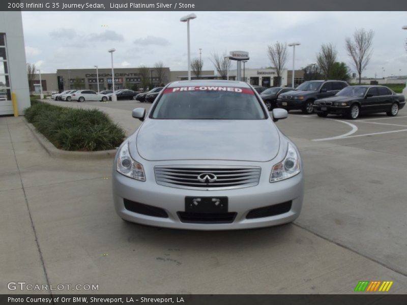Liquid Platinum Silver / Stone 2008 Infiniti G 35 Journey Sedan