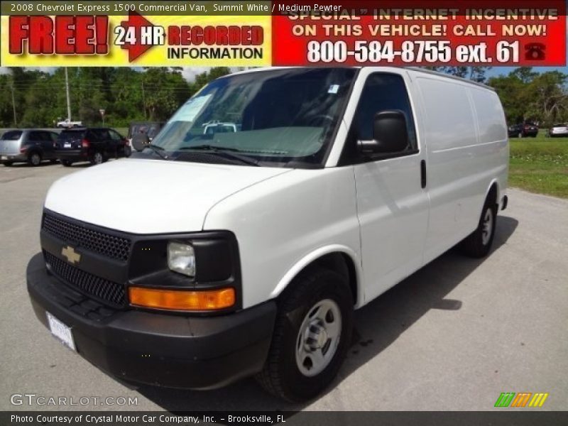 Summit White / Medium Pewter 2008 Chevrolet Express 1500 Commercial Van