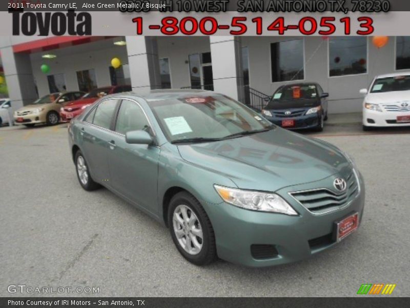 Aloe Green Metallic / Bisque 2011 Toyota Camry LE