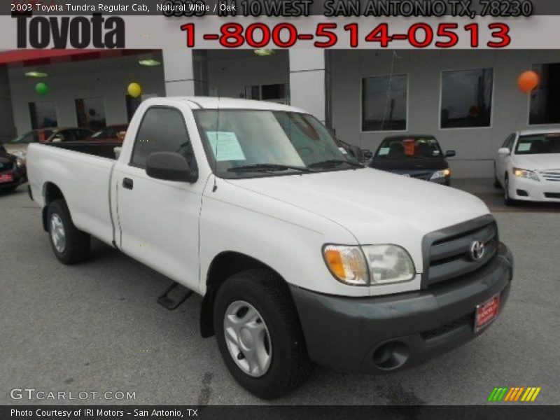 Natural White / Oak 2003 Toyota Tundra Regular Cab
