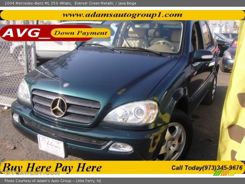 Everest Green Metallic / Java Beige 2004 Mercedes-Benz ML 350 4Matic