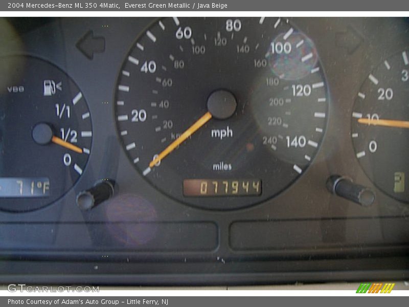Everest Green Metallic / Java Beige 2004 Mercedes-Benz ML 350 4Matic