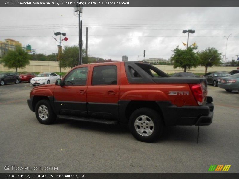 Sunset Orange Metallic / Dark Charcoal 2003 Chevrolet Avalanche Z66