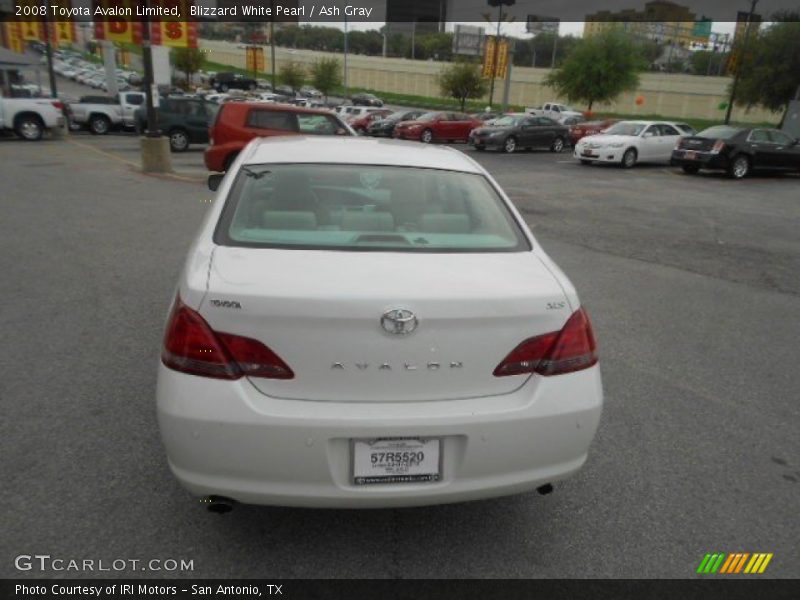 Blizzard White Pearl / Ash Gray 2008 Toyota Avalon Limited