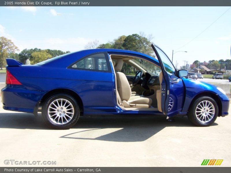 Fiji Blue Pearl / Ivory 2005 Honda Civic EX Coupe