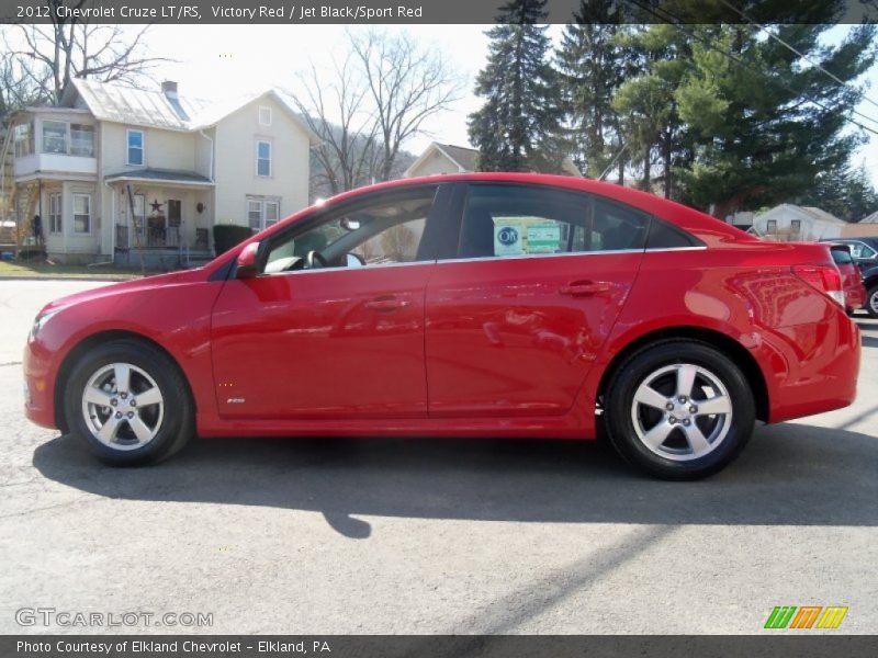 Victory Red / Jet Black/Sport Red 2012 Chevrolet Cruze LT/RS