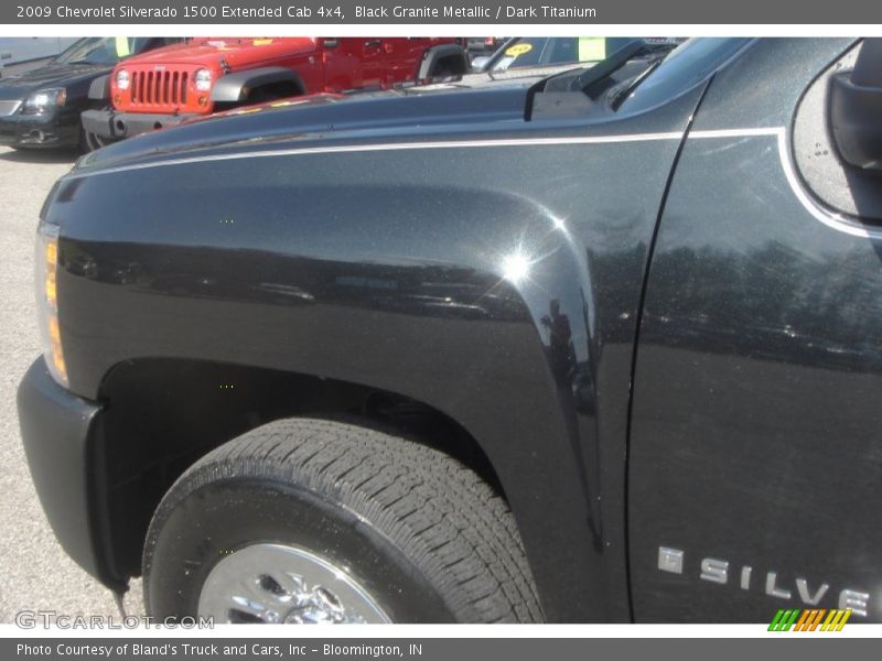 Black Granite Metallic / Dark Titanium 2009 Chevrolet Silverado 1500 Extended Cab 4x4