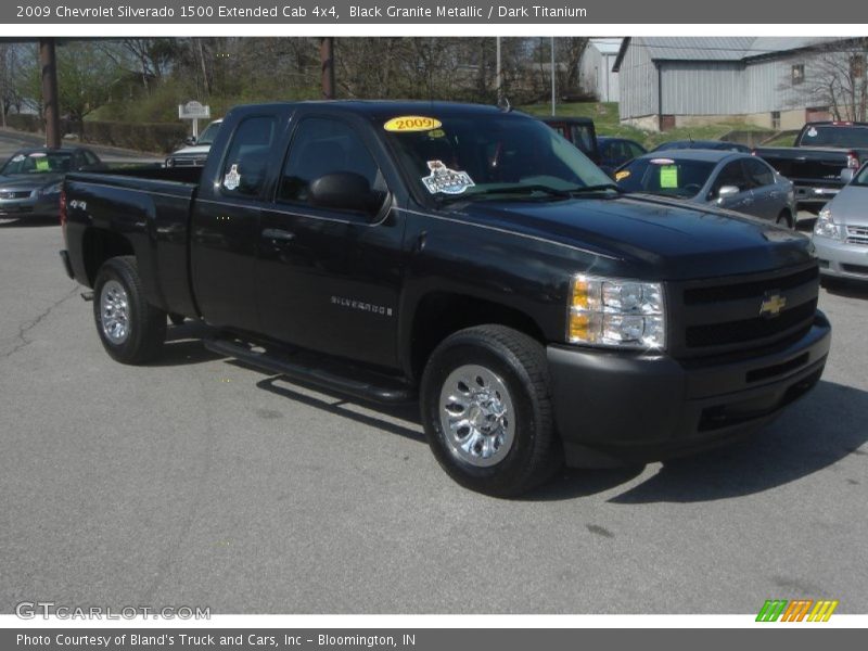 Black Granite Metallic / Dark Titanium 2009 Chevrolet Silverado 1500 Extended Cab 4x4