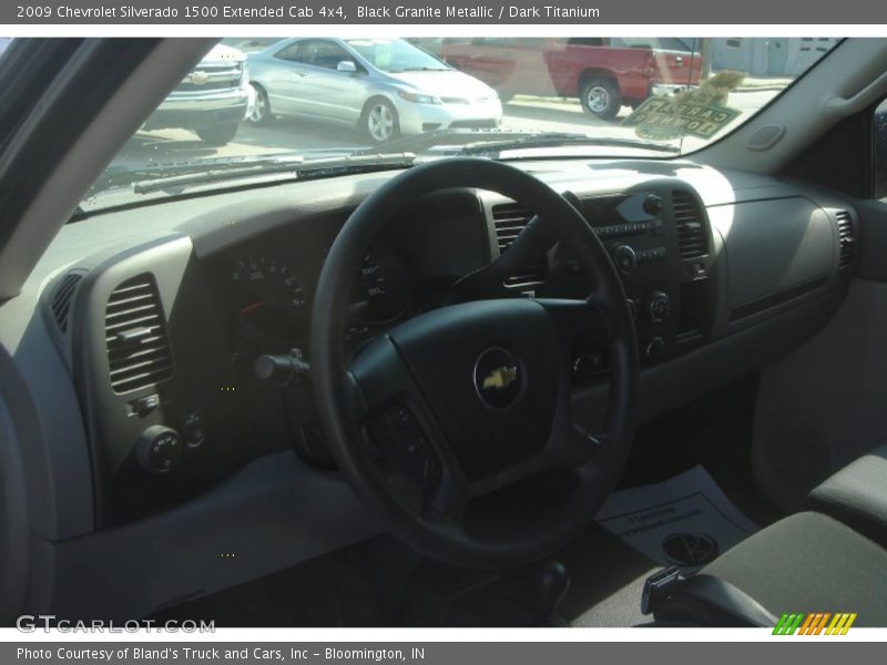 Black Granite Metallic / Dark Titanium 2009 Chevrolet Silverado 1500 Extended Cab 4x4