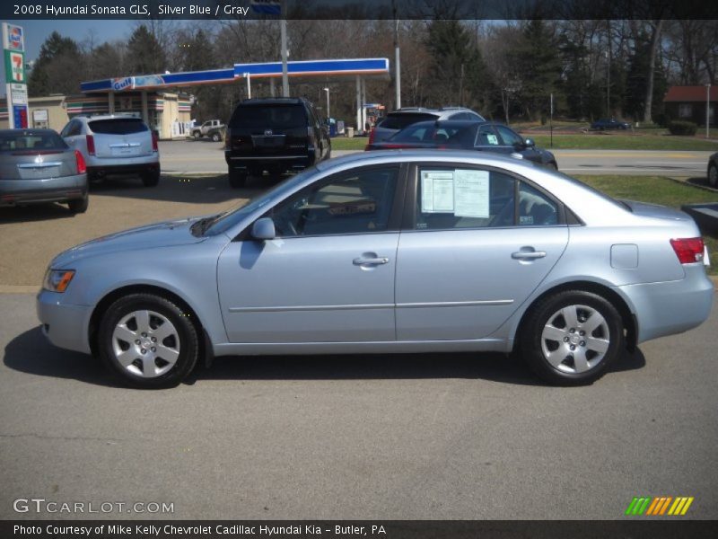 Silver Blue / Gray 2008 Hyundai Sonata GLS