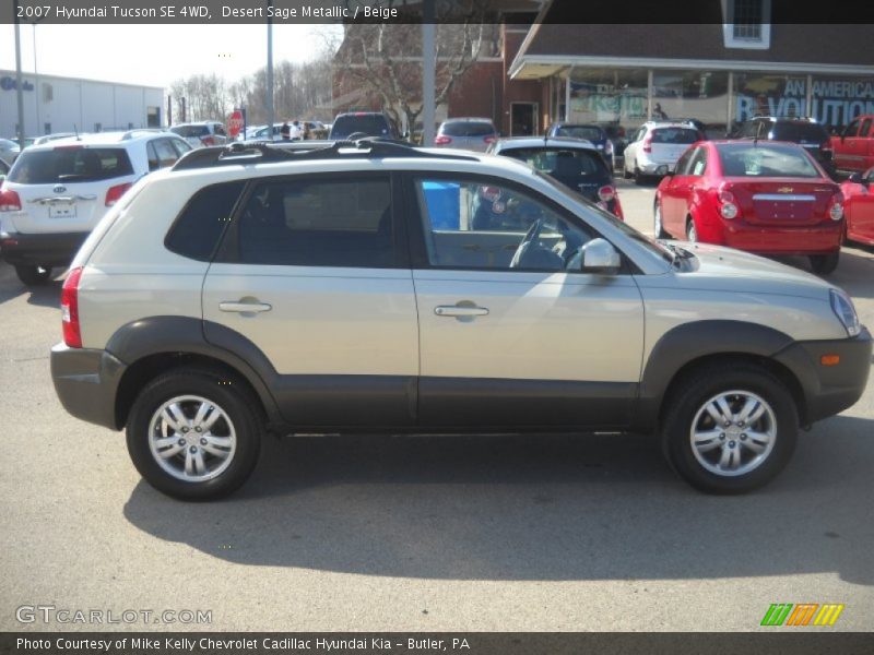 Desert Sage Metallic / Beige 2007 Hyundai Tucson SE 4WD