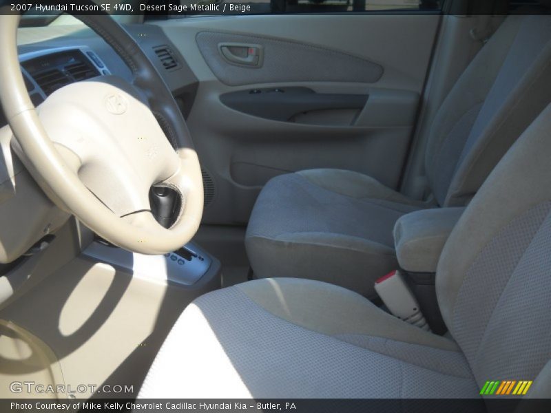 Desert Sage Metallic / Beige 2007 Hyundai Tucson SE 4WD